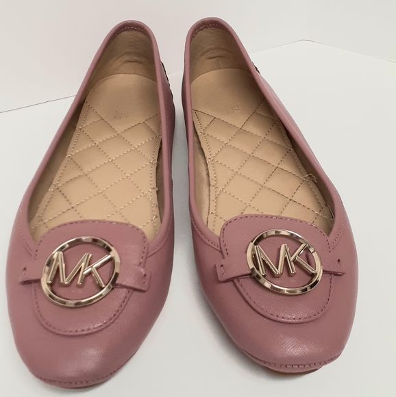 Michael Kors Shoes - Michael Kors Pink Leather Slip Ons